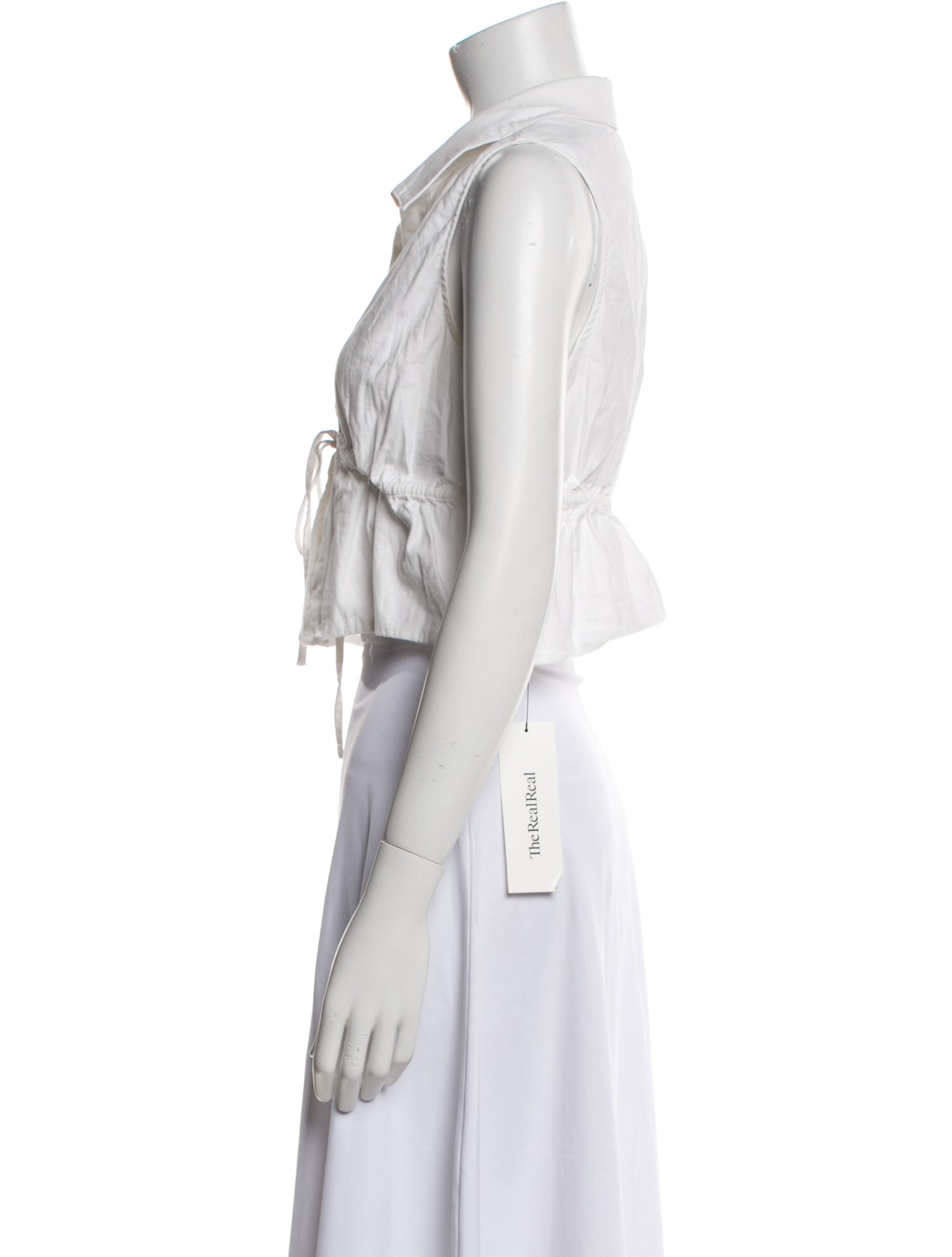 Reformation Linen Sleeveless Crop Top